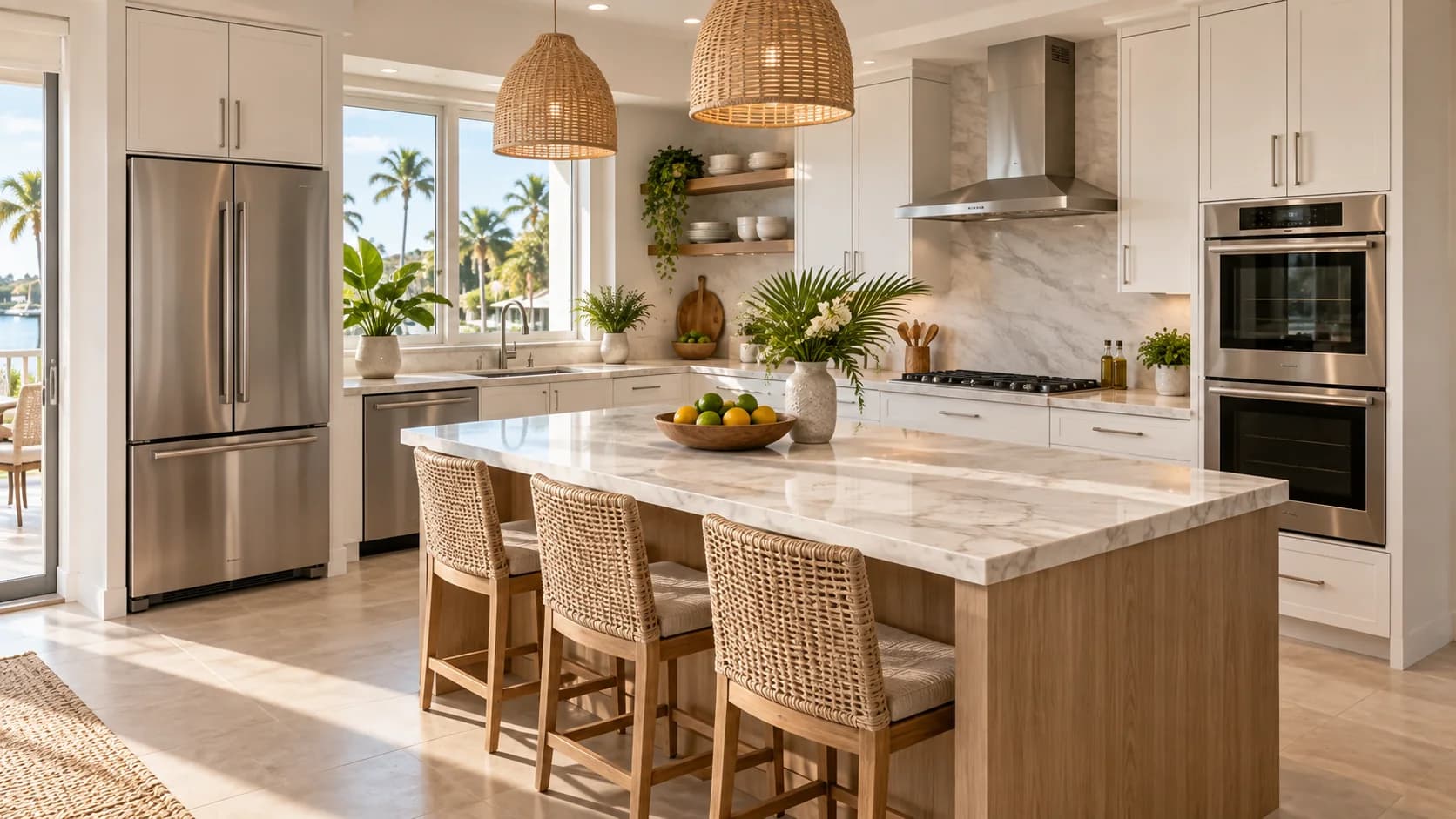Premium South Florida home kitchen with modern residential appliances